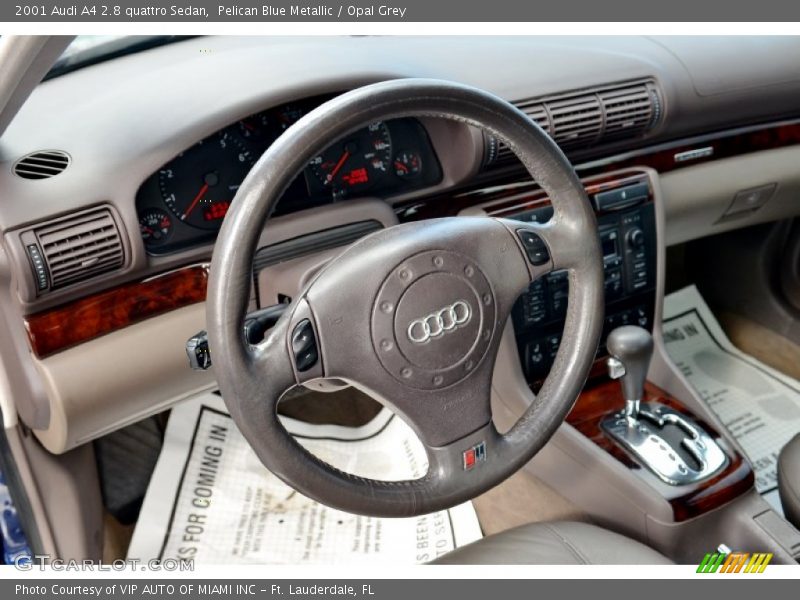 Pelican Blue Metallic / Opal Grey 2001 Audi A4 2.8 quattro Sedan