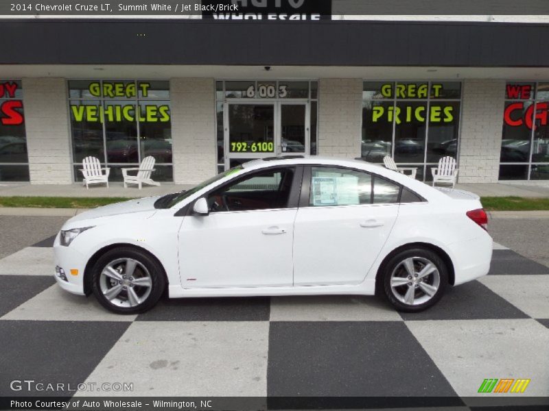 Summit White / Jet Black/Brick 2014 Chevrolet Cruze LT
