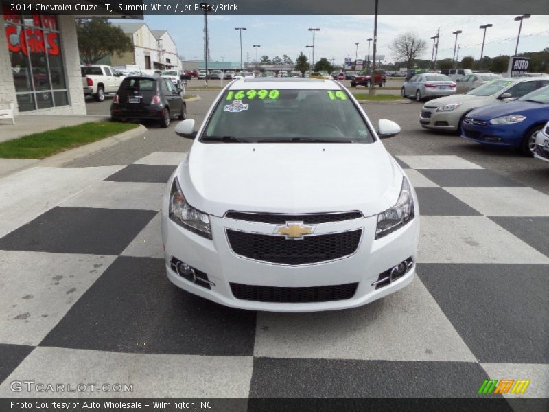 Summit White / Jet Black/Brick 2014 Chevrolet Cruze LT