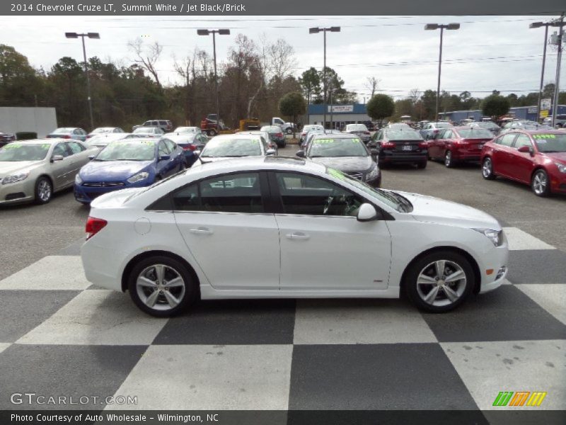 Summit White / Jet Black/Brick 2014 Chevrolet Cruze LT