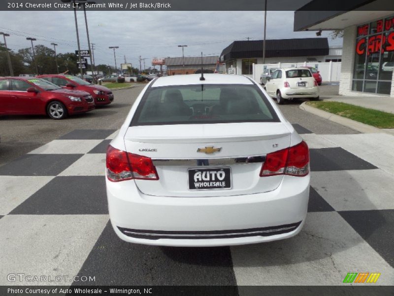 Summit White / Jet Black/Brick 2014 Chevrolet Cruze LT
