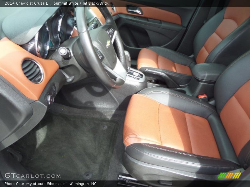 Summit White / Jet Black/Brick 2014 Chevrolet Cruze LT
