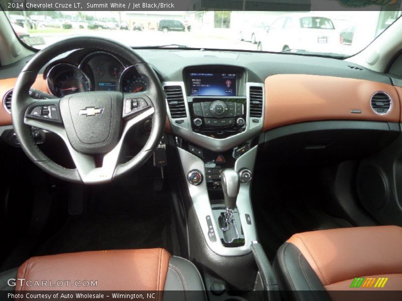 Summit White / Jet Black/Brick 2014 Chevrolet Cruze LT