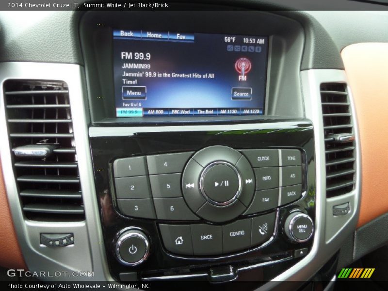 Summit White / Jet Black/Brick 2014 Chevrolet Cruze LT