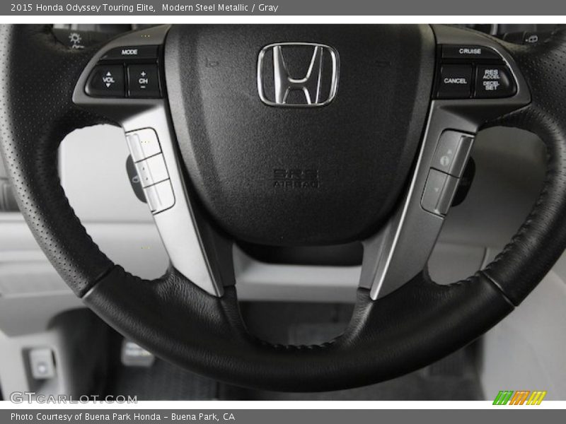 Modern Steel Metallic / Gray 2015 Honda Odyssey Touring Elite