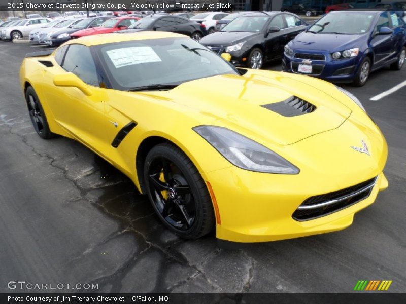 Velocity Yellow Tintcoat / Jet Black 2015 Chevrolet Corvette Stingray Coupe