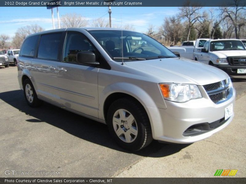 Bright Silver Metallic / Black/Light Graystone 2012 Dodge Grand Caravan SE