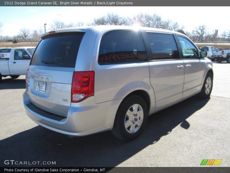 Bright Silver Metallic / Black/Light Graystone 2012 Dodge Grand Caravan SE