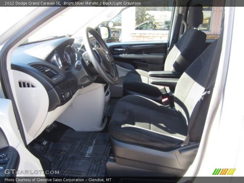 Bright Silver Metallic / Black/Light Graystone 2012 Dodge Grand Caravan SE