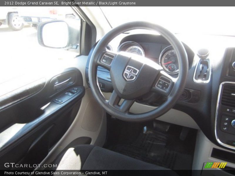 Bright Silver Metallic / Black/Light Graystone 2012 Dodge Grand Caravan SE
