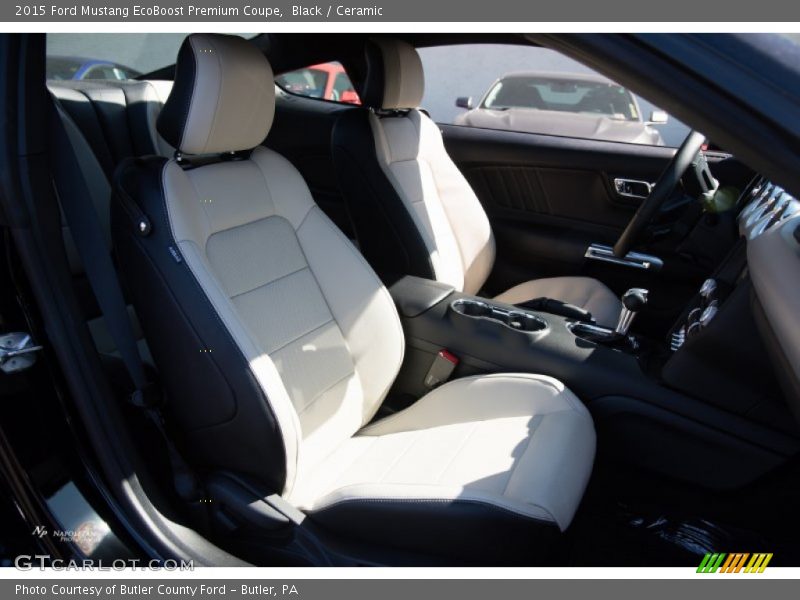 Black / Ceramic 2015 Ford Mustang EcoBoost Premium Coupe