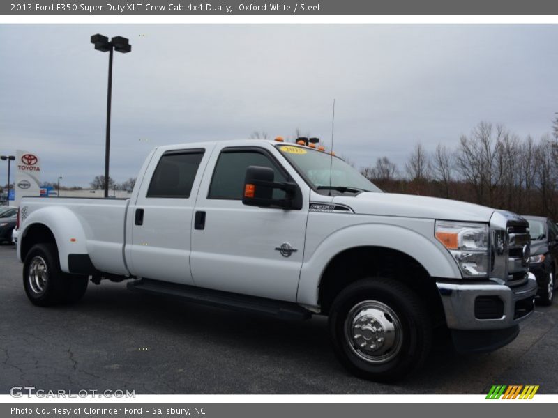 Oxford White / Steel 2013 Ford F350 Super Duty XLT Crew Cab 4x4 Dually