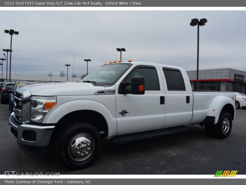 Oxford White / Steel 2013 Ford F350 Super Duty XLT Crew Cab 4x4 Dually