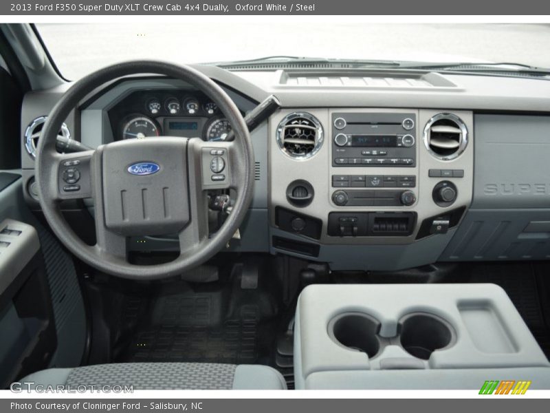 Oxford White / Steel 2013 Ford F350 Super Duty XLT Crew Cab 4x4 Dually