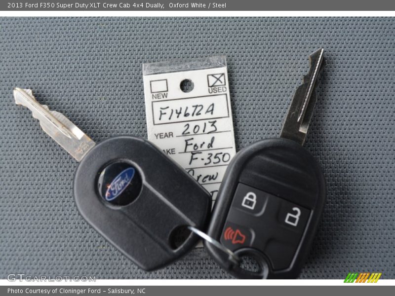Oxford White / Steel 2013 Ford F350 Super Duty XLT Crew Cab 4x4 Dually