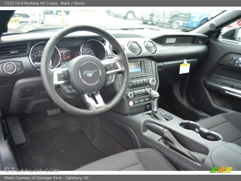  2015 Mustang V6 Coupe Ebony Interior