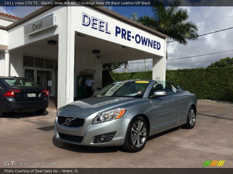Electric Silver Metallic / Soverign Hide Off Black Leather/Off Black 2011 Volvo C70 T5