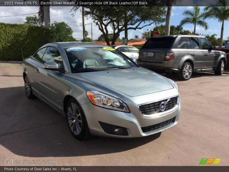 Electric Silver Metallic / Soverign Hide Off Black Leather/Off Black 2011 Volvo C70 T5