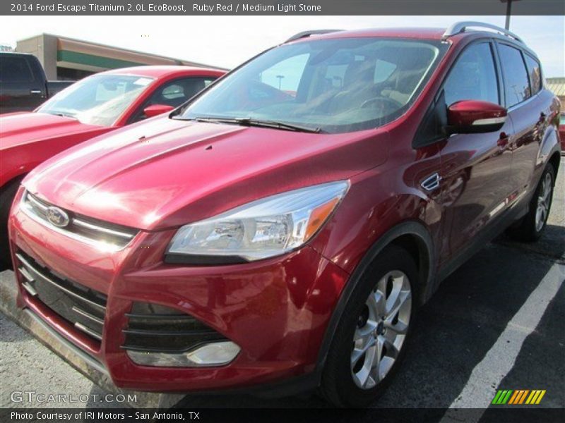 Ruby Red / Medium Light Stone 2014 Ford Escape Titanium 2.0L EcoBoost