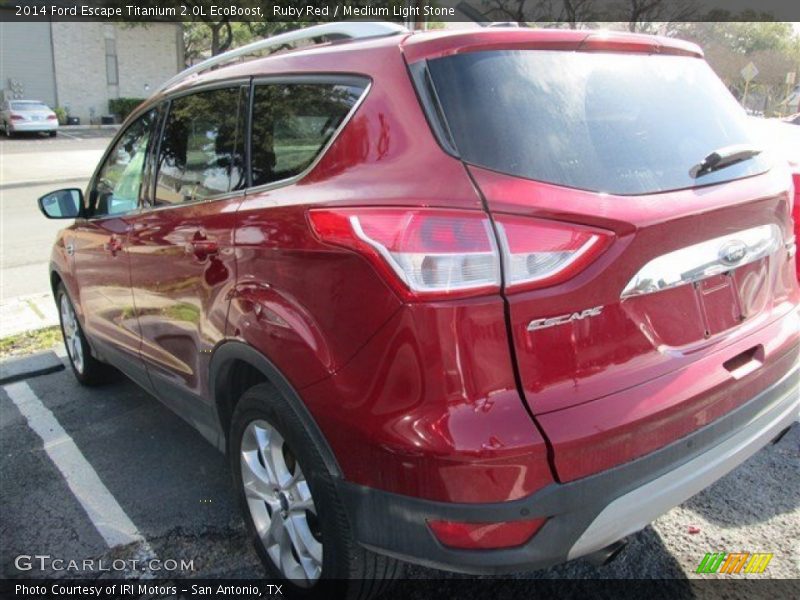 Ruby Red / Medium Light Stone 2014 Ford Escape Titanium 2.0L EcoBoost