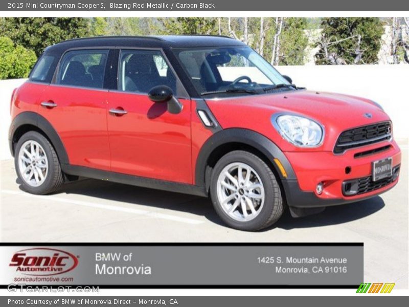 Blazing Red Metallic / Carbon Black 2015 Mini Countryman Cooper S