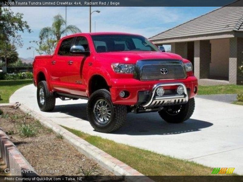 Radiant Red / Beige 2008 Toyota Tundra Limited CrewMax 4x4