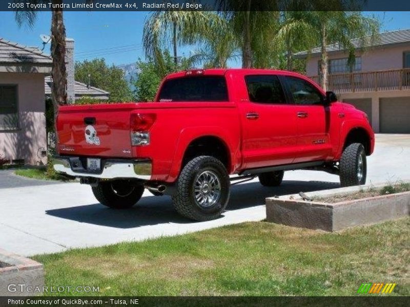 Radiant Red / Beige 2008 Toyota Tundra Limited CrewMax 4x4