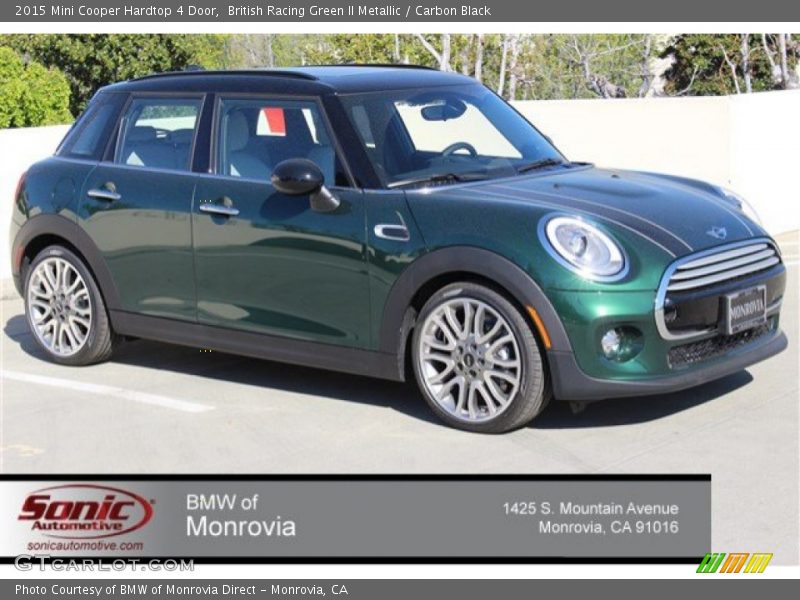 British Racing Green II Metallic / Carbon Black 2015 Mini Cooper Hardtop 4 Door
