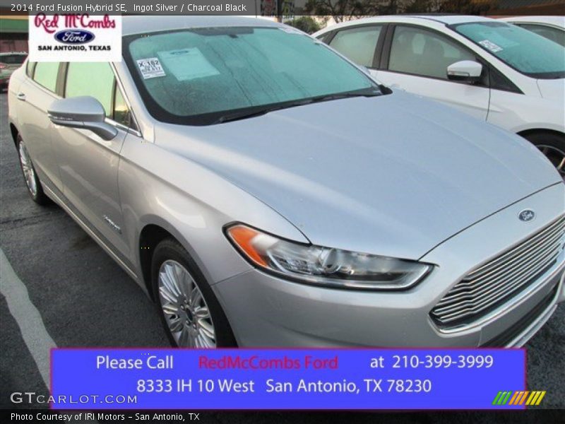Ingot Silver / Charcoal Black 2014 Ford Fusion Hybrid SE