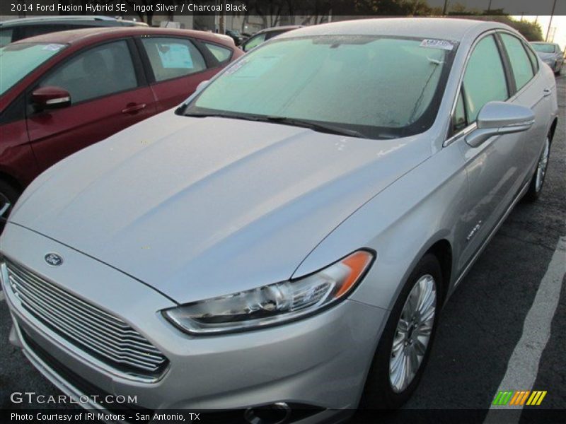 Ingot Silver / Charcoal Black 2014 Ford Fusion Hybrid SE