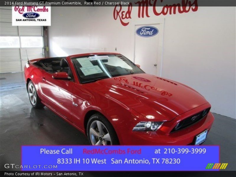 Race Red / Charcoal Black 2014 Ford Mustang GT Premium Convertible