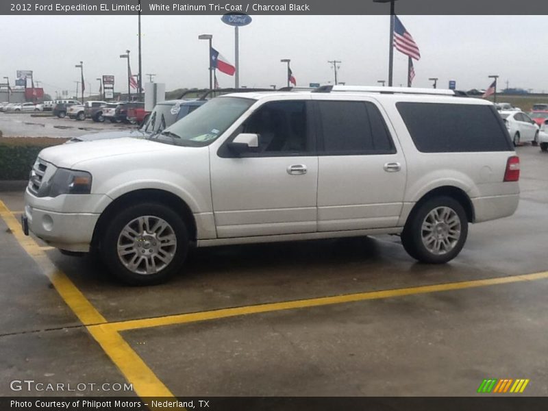 White Platinum Tri-Coat / Charcoal Black 2012 Ford Expedition EL Limited