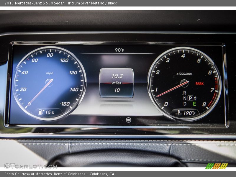 Iridium Silver Metallic / Black 2015 Mercedes-Benz S 550 Sedan