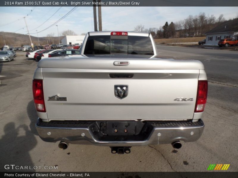 Bright Silver Metallic / Black/Diesel Gray 2014 Ram 1500 SLT Quad Cab 4x4