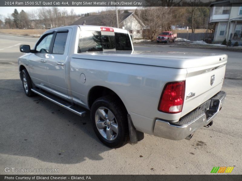 Bright Silver Metallic / Black/Diesel Gray 2014 Ram 1500 SLT Quad Cab 4x4