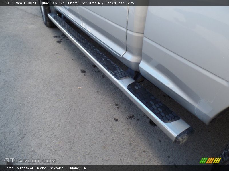 Bright Silver Metallic / Black/Diesel Gray 2014 Ram 1500 SLT Quad Cab 4x4