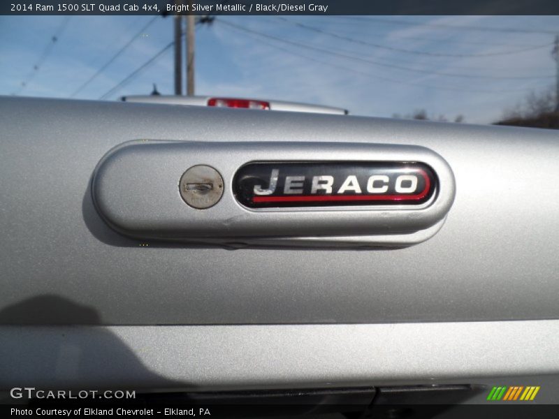 Bright Silver Metallic / Black/Diesel Gray 2014 Ram 1500 SLT Quad Cab 4x4