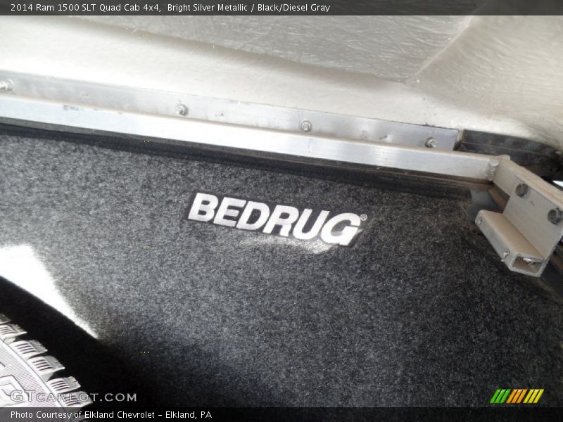 Bright Silver Metallic / Black/Diesel Gray 2014 Ram 1500 SLT Quad Cab 4x4