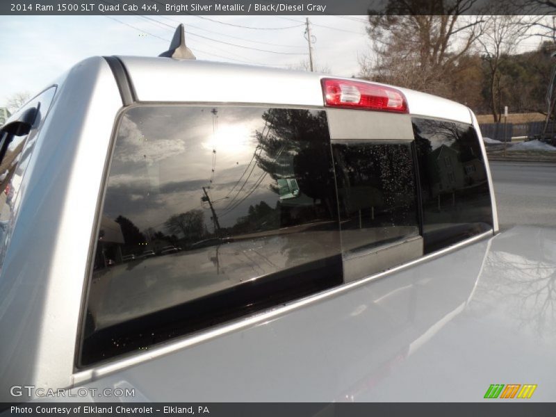Bright Silver Metallic / Black/Diesel Gray 2014 Ram 1500 SLT Quad Cab 4x4