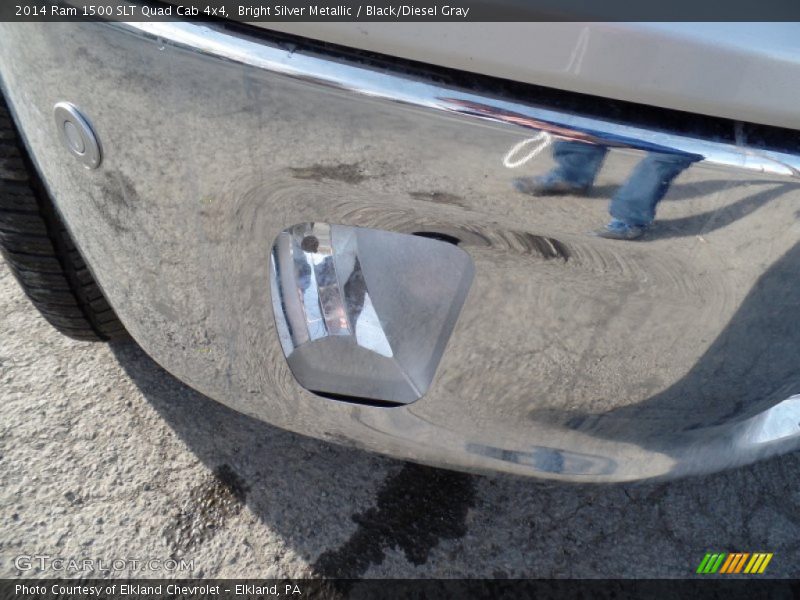 Bright Silver Metallic / Black/Diesel Gray 2014 Ram 1500 SLT Quad Cab 4x4