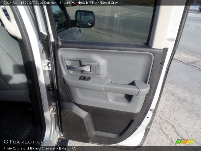 Bright Silver Metallic / Black/Diesel Gray 2014 Ram 1500 SLT Quad Cab 4x4
