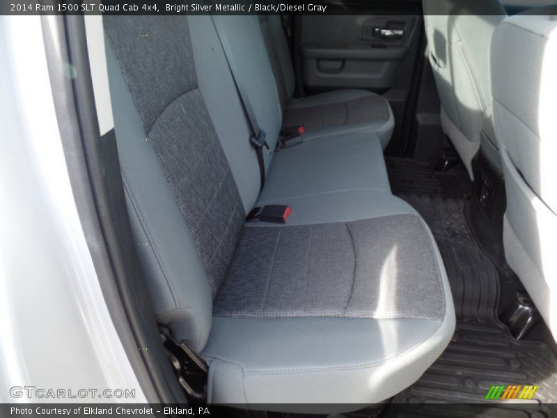 Bright Silver Metallic / Black/Diesel Gray 2014 Ram 1500 SLT Quad Cab 4x4