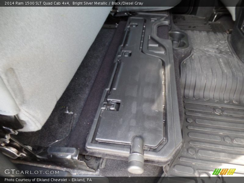Bright Silver Metallic / Black/Diesel Gray 2014 Ram 1500 SLT Quad Cab 4x4