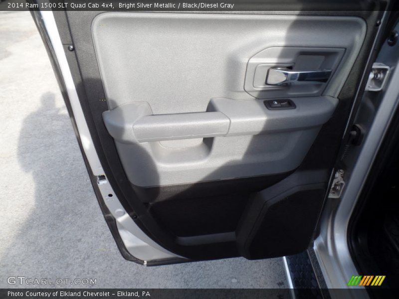 Bright Silver Metallic / Black/Diesel Gray 2014 Ram 1500 SLT Quad Cab 4x4