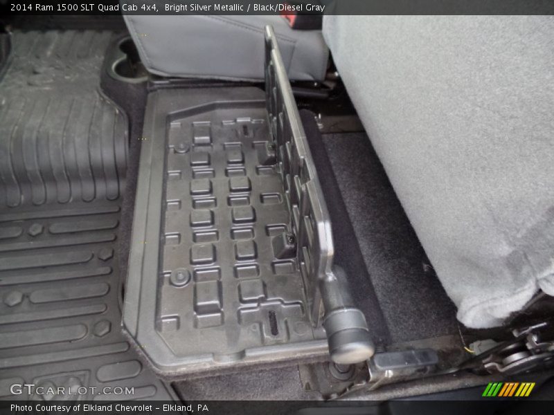 Bright Silver Metallic / Black/Diesel Gray 2014 Ram 1500 SLT Quad Cab 4x4