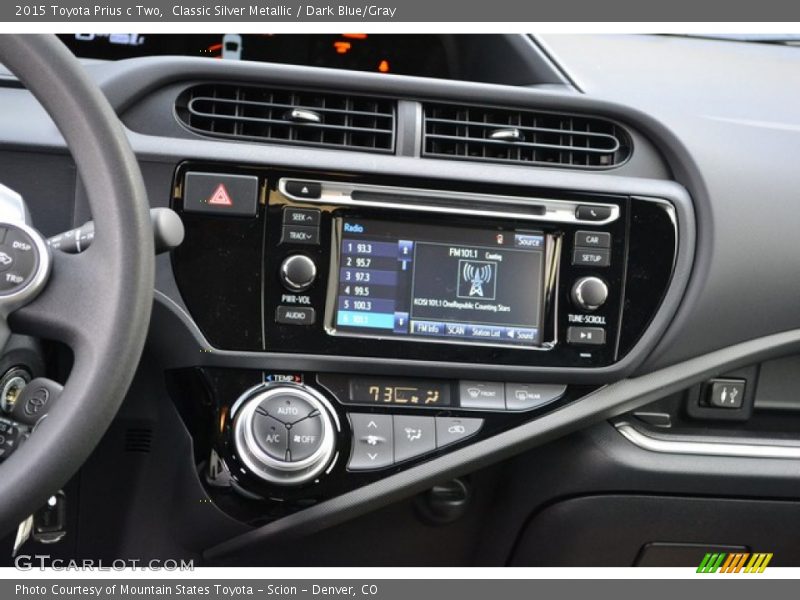 Controls of 2015 Prius c Two
