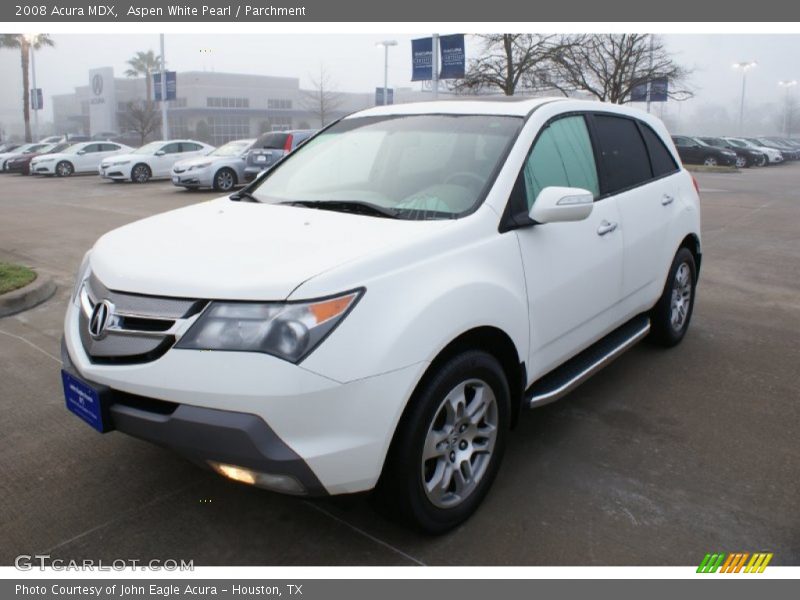 Aspen White Pearl / Parchment 2008 Acura MDX
