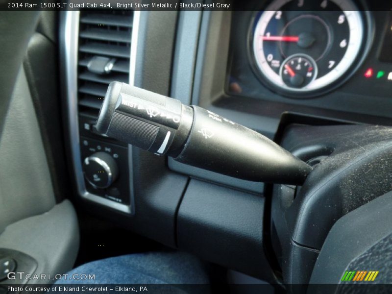 Bright Silver Metallic / Black/Diesel Gray 2014 Ram 1500 SLT Quad Cab 4x4