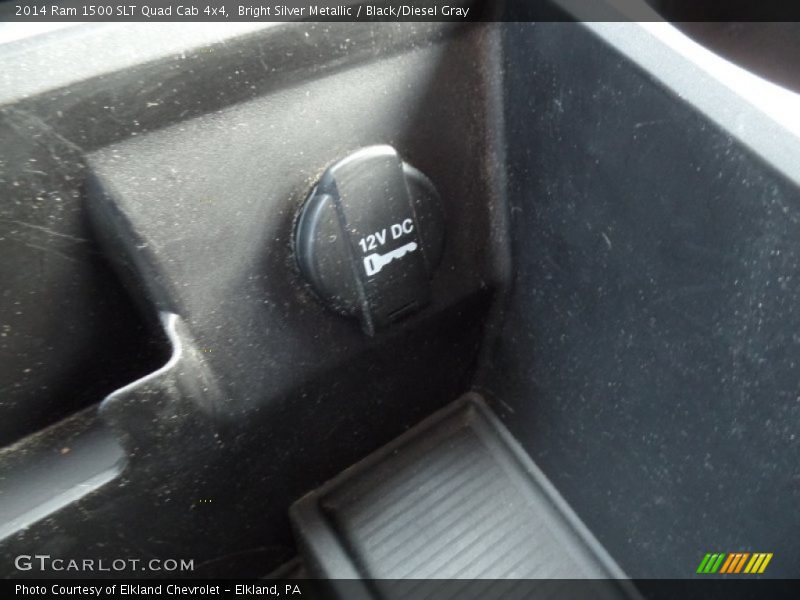 Bright Silver Metallic / Black/Diesel Gray 2014 Ram 1500 SLT Quad Cab 4x4