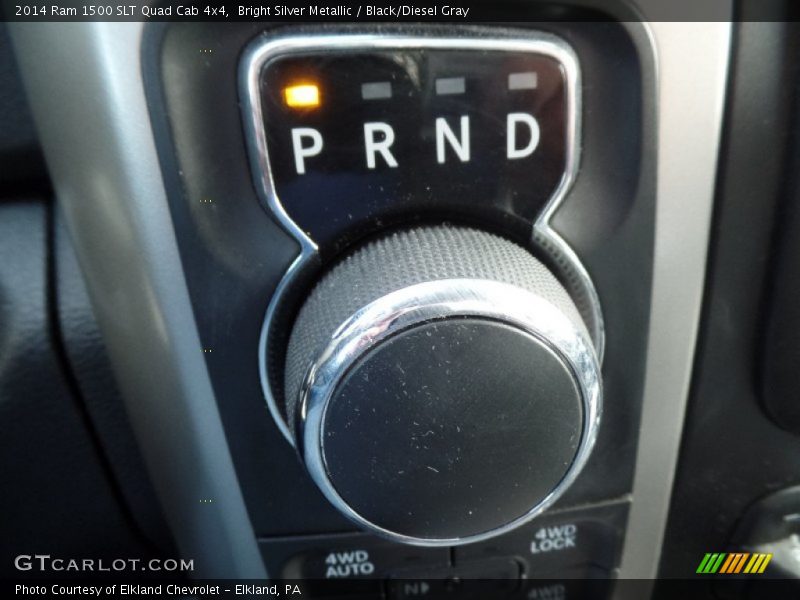 Bright Silver Metallic / Black/Diesel Gray 2014 Ram 1500 SLT Quad Cab 4x4